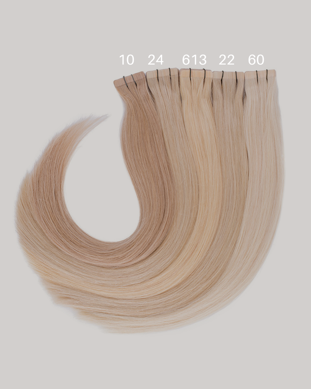 Tape Extensions BASIC QUALITÄT GLATT einfarbig 10 Stück