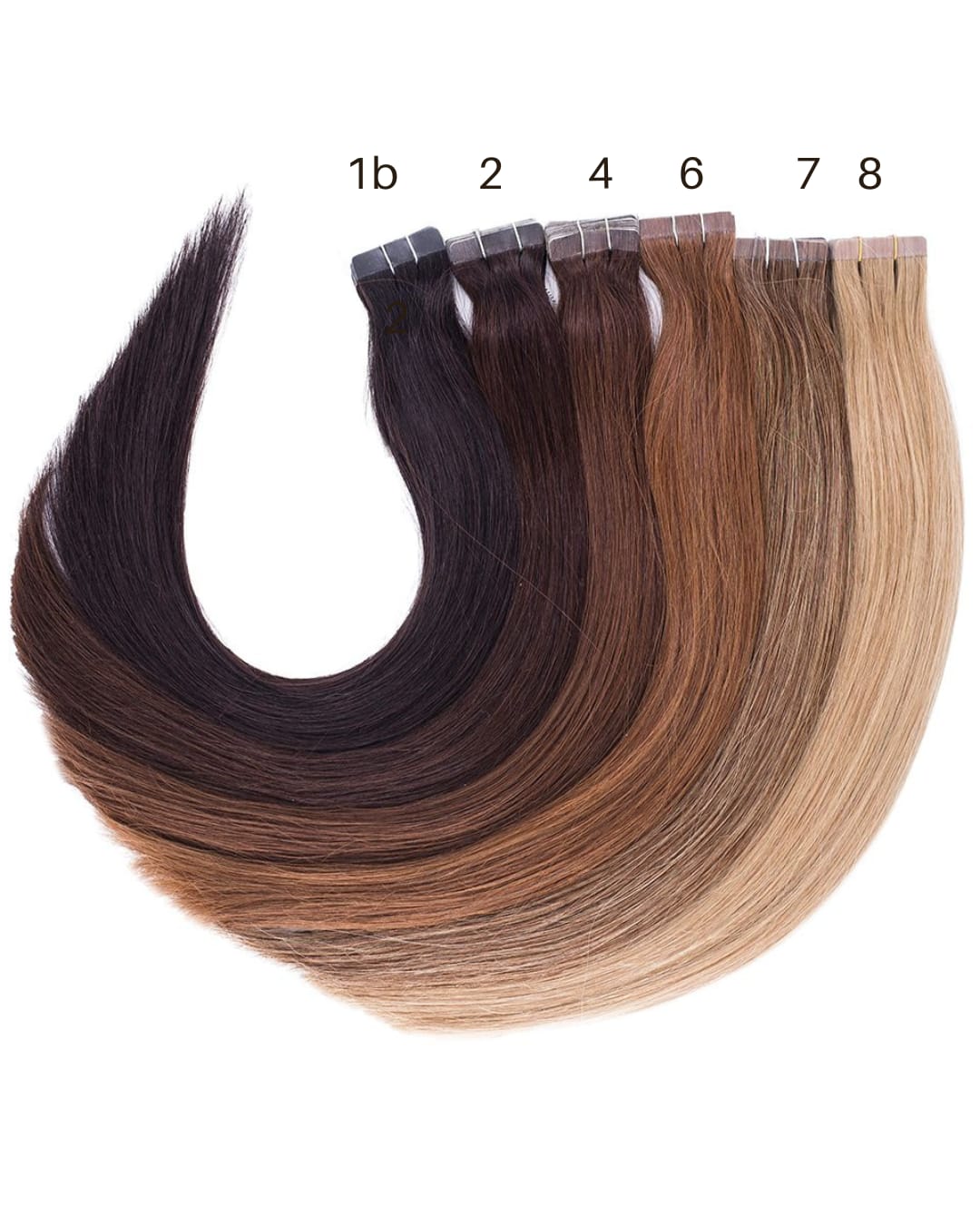 Tape Extensions BASIC QUALITÄT GLATT einfarbig 10 Stück