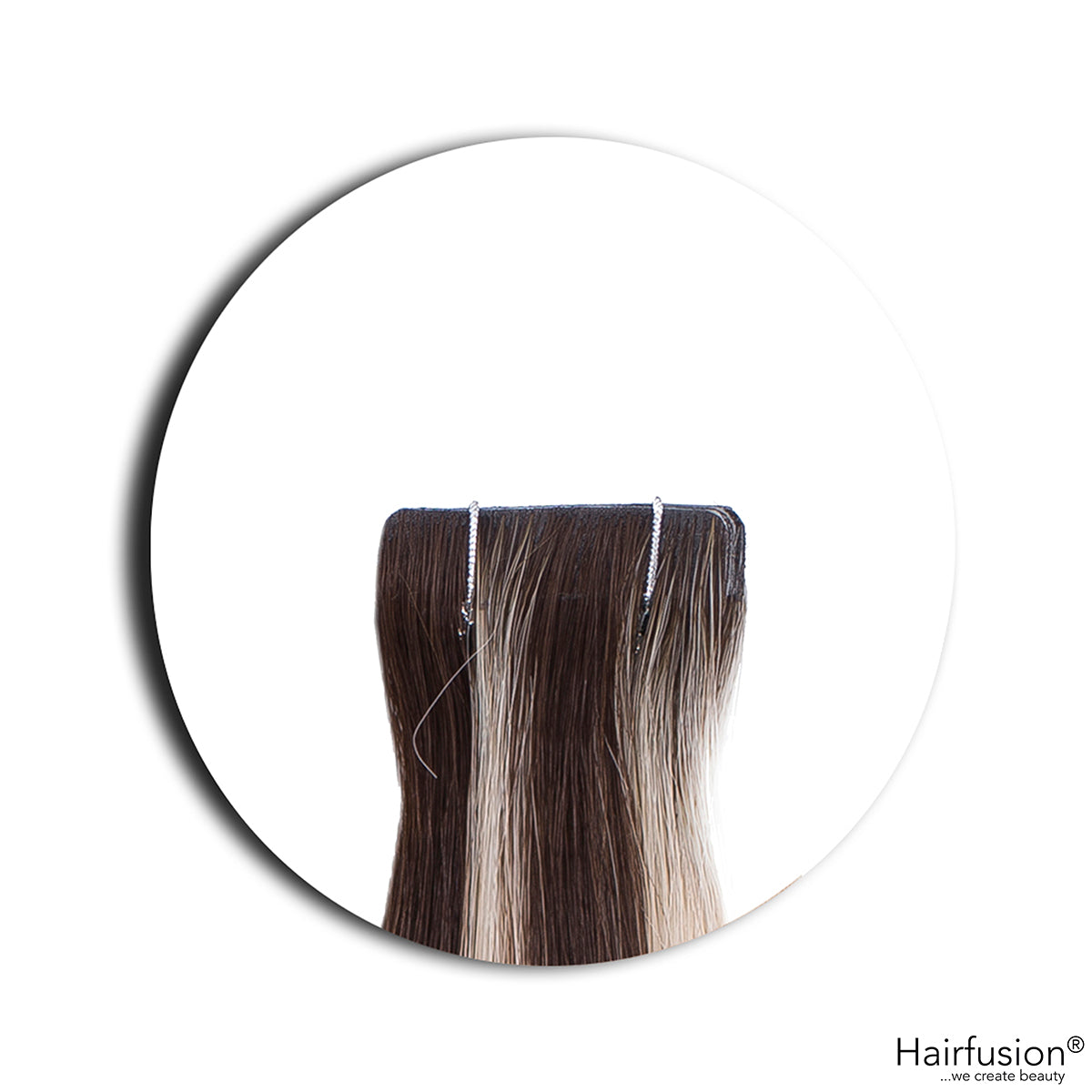 Tape Extensions PREMIUM QUALITÄT GEWELLT root shadow 10 Stück