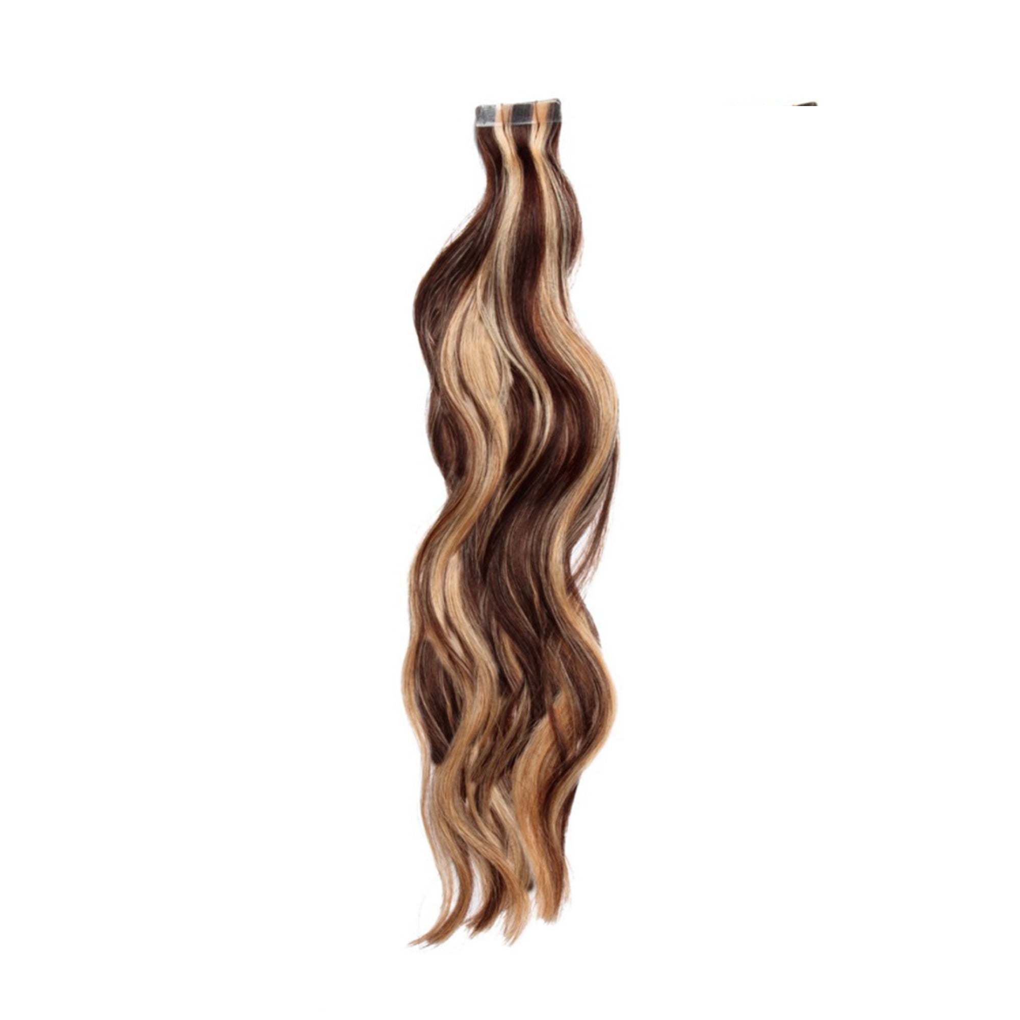 Tape Extensions PREMIUM QUALITÄT GEWELLT gesträhnt 10 Stück