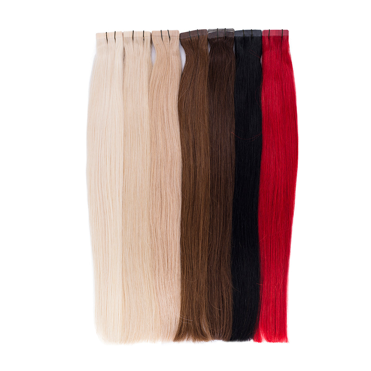 Tape Extensions BASIC QUALITÄT GLATT einfarbig 10 Stück