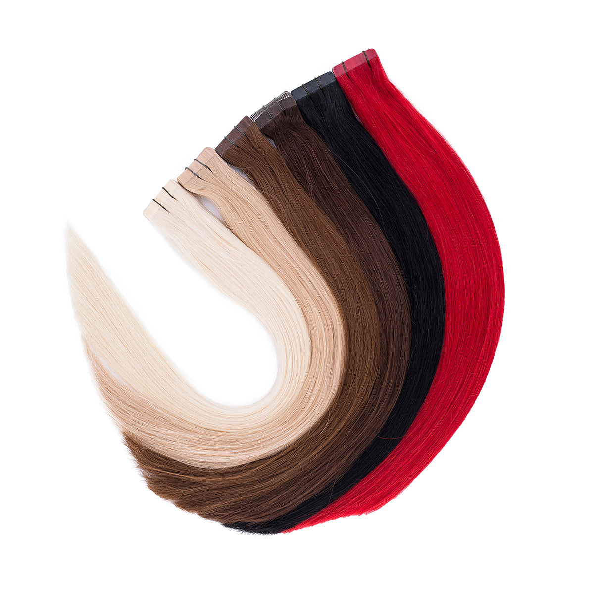 Tape Extensions BASIC QUALITÄT GLATT einfarbig 10 Stück