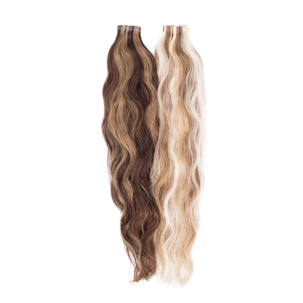 Tape Extensions BASIC QUALITÄT GEWELLT gesträhnt 10 Stück
