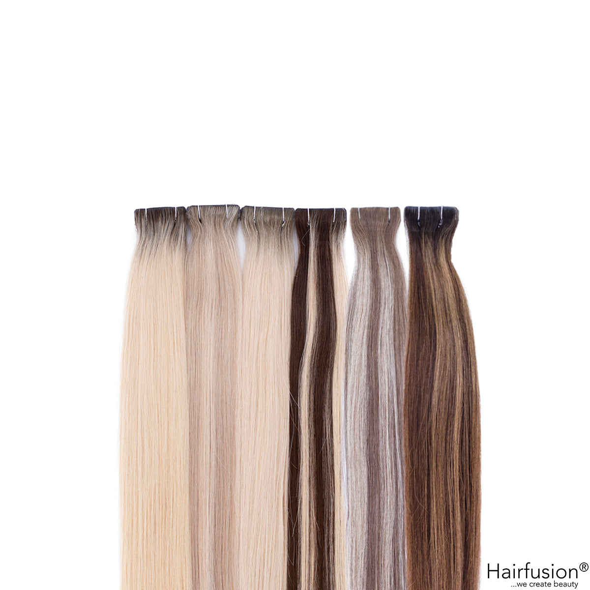 Tape Extensions PREMIUM QUALITÄT GLATT root shadow 10 Stück
