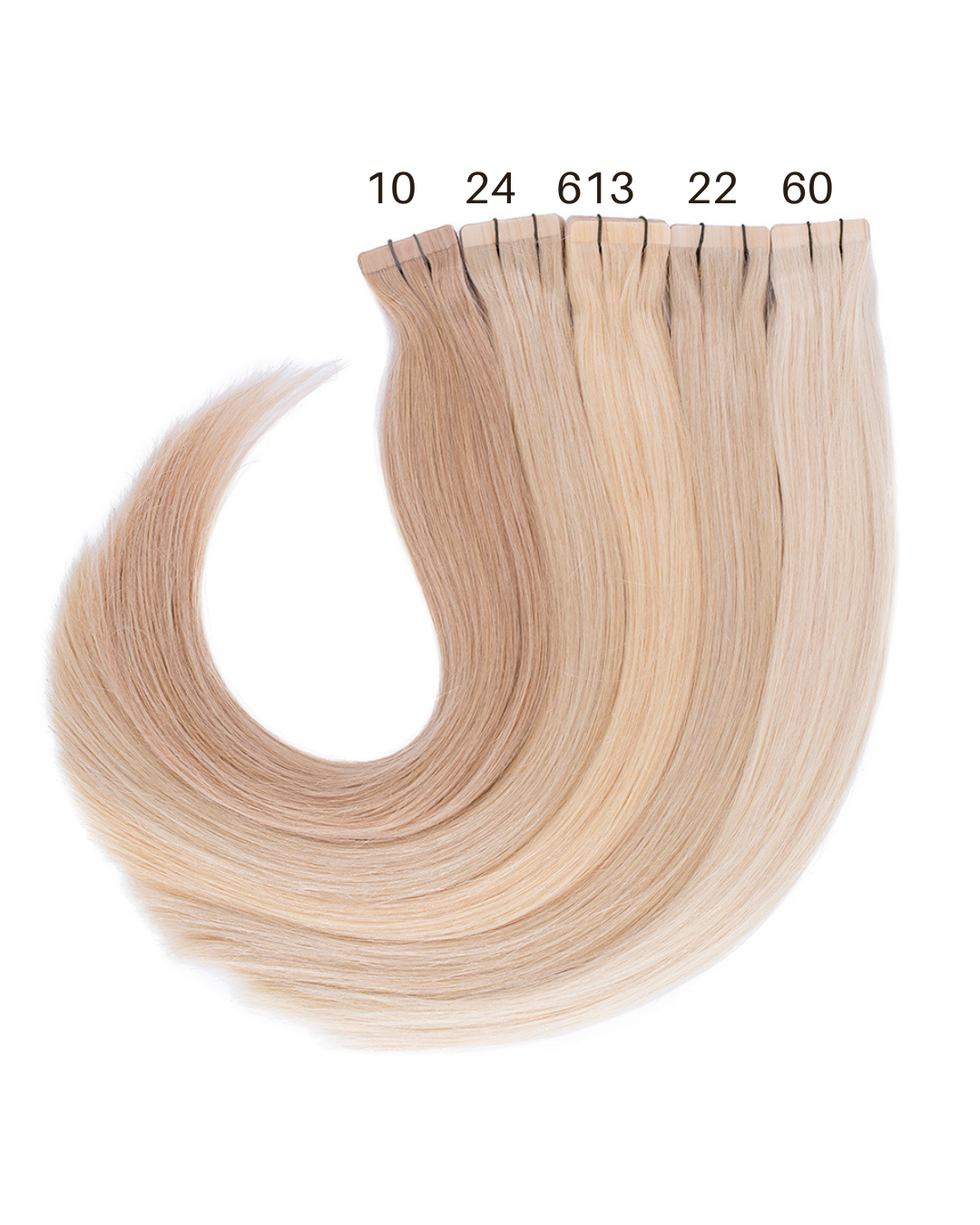 Tape Extensions BASIC QUALITÄT GLATT einfarbig 10 Stück