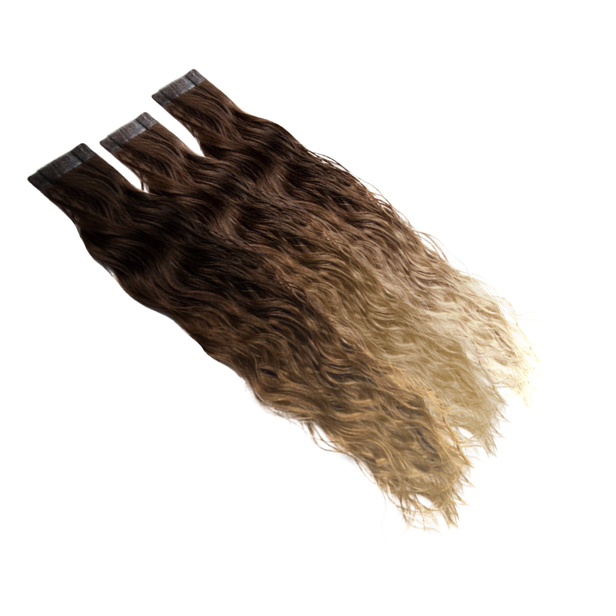 Tape Extensions PREMIUM QUALITÄT GELOCKT ombré 10 Stück